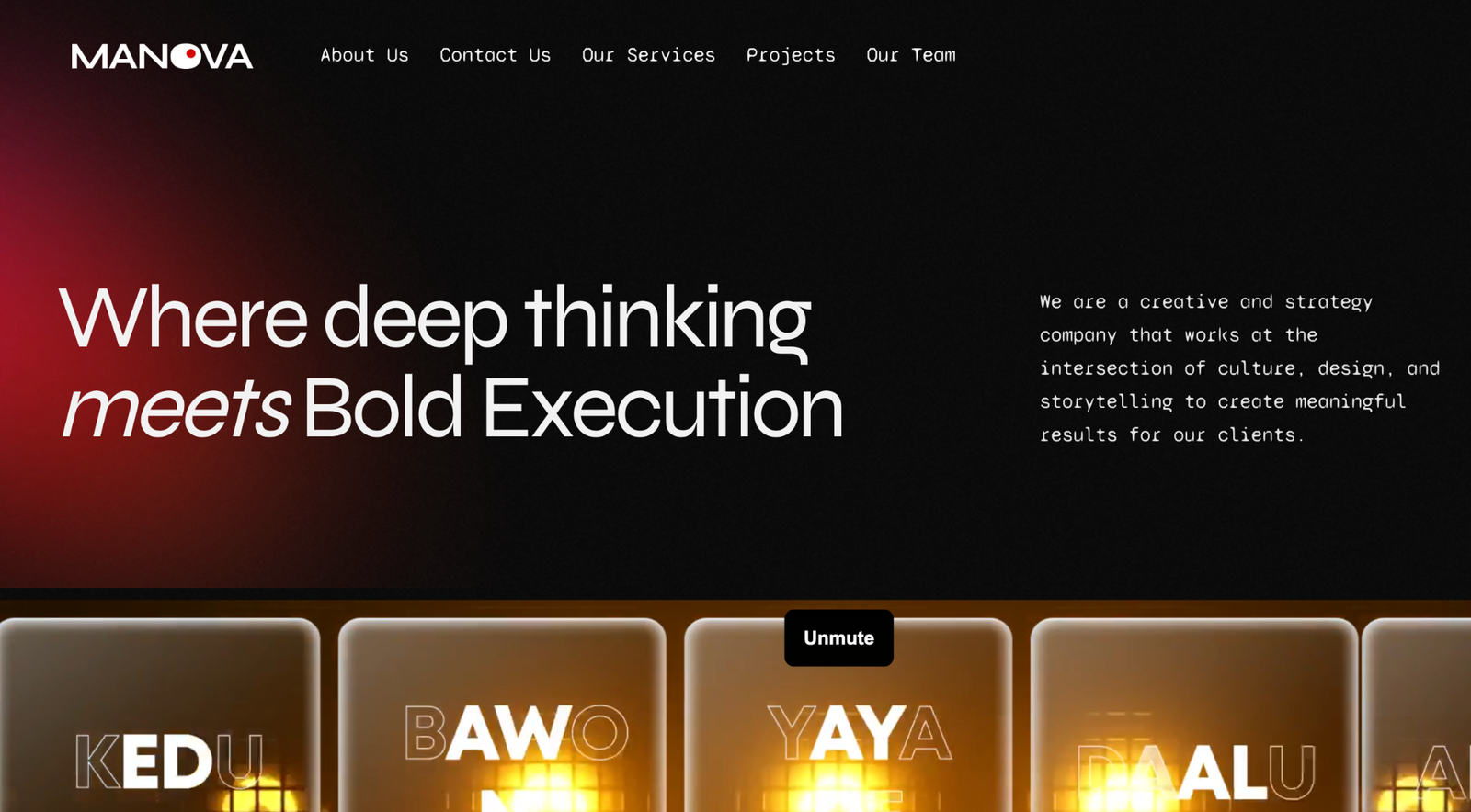 Preview of the ManovaNG agency website